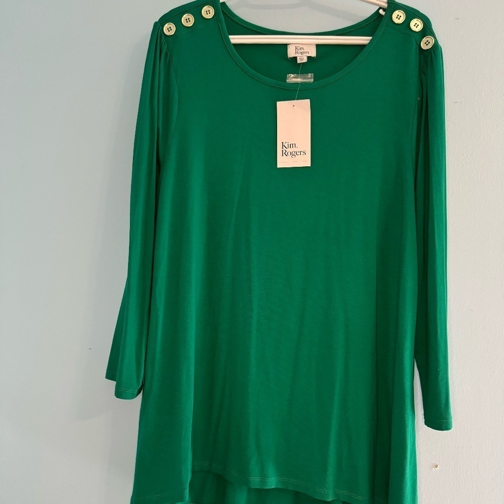 Kim Rodgers Emerald Green Blouse XXL
